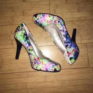 floral heels